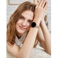 thumbnail image 4 of Wearlizer Metal Bracelet Compatible with Samsung Galaxy Watch 7/6/5/4, Enamel Stainless Steel Strap Women for Galaxy Watch FE/5 Pro/6 Classic/4 Classic/3/Active 2/Active, 20mm, 4 of 5