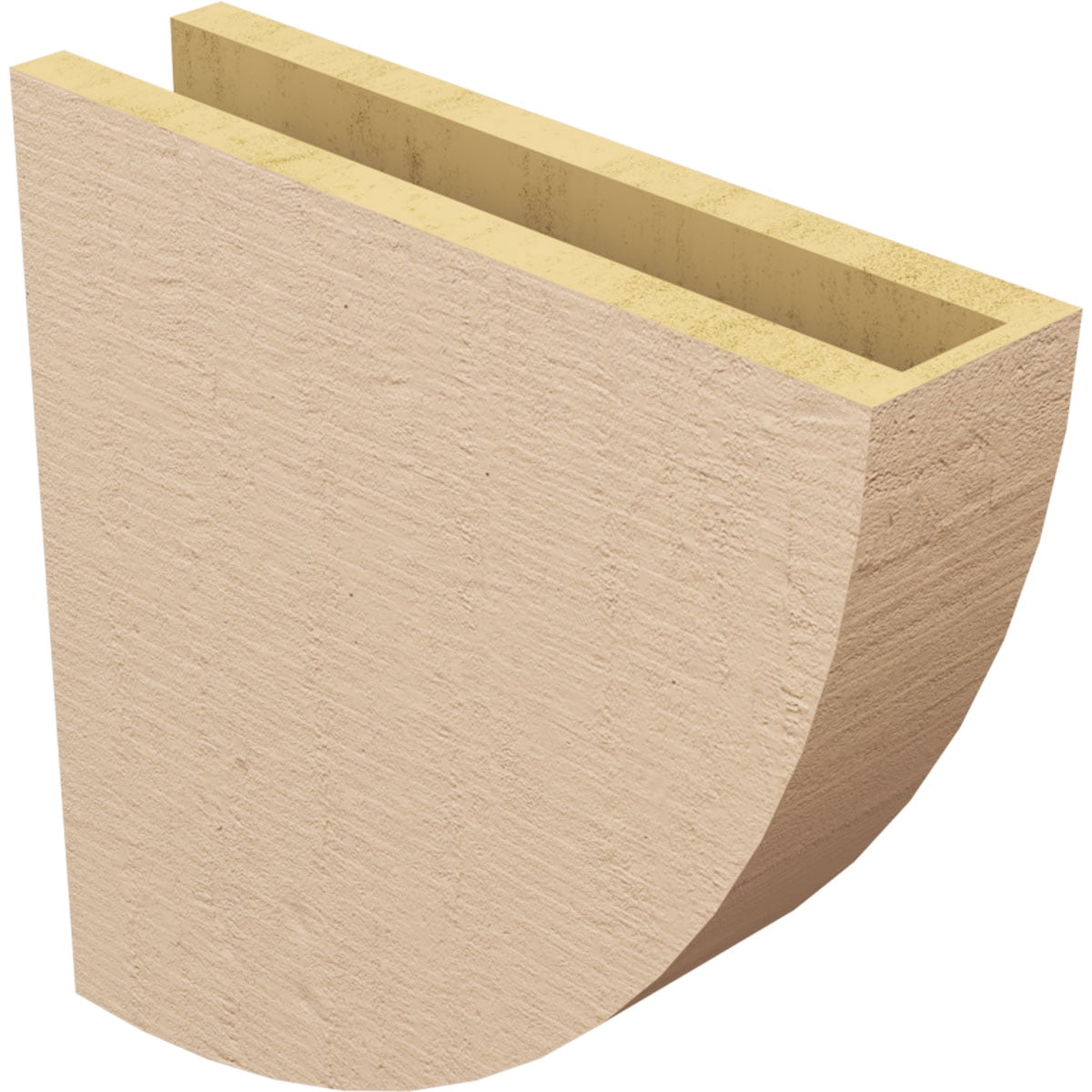 4"W x 16"D x 16"H Thin Durham Rough Cedar Woodgrain TimberThane Corbel, Primed Tan