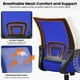 thumbnail image 4 of Silla de oficina Yaheetech con respaldo medio, malla, ergonómica, giratoria, azul, 4 of 9