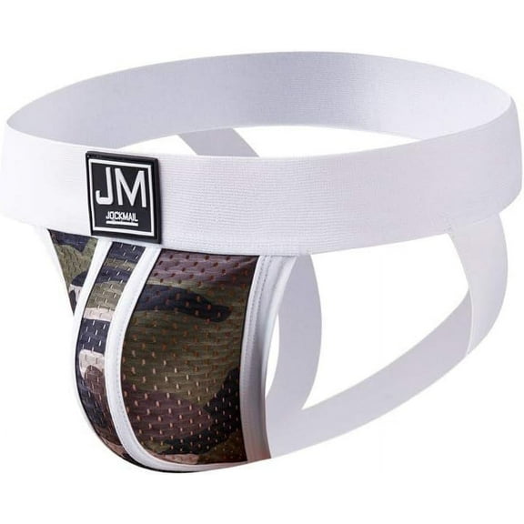 JOCKMAIL Camouflage Mens Jockstraps Underwear Mesh Low Rise Stretch Jock Strap for Men