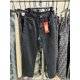 thumbnail image 1 of Pantalones de mezclilla con patrón de jacquard, pantalones holgados de ajuste recto para hombre, pantalones vaqueros anchos desgastados para hombres, 1 of 7