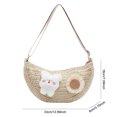 thumbnail image 2 of Bolso Casual Albóndigas Hombro Verano Playa Paja para Mujeres Picnic, 2 of 9