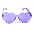 thumbnail image 3 of Gafas de sol de una pieza con forma de corazón de melocotón, gafas transparentes en forma de corazón, gafas de sol sin marco de una pieza de color caramelo a la moda, 3 of 5