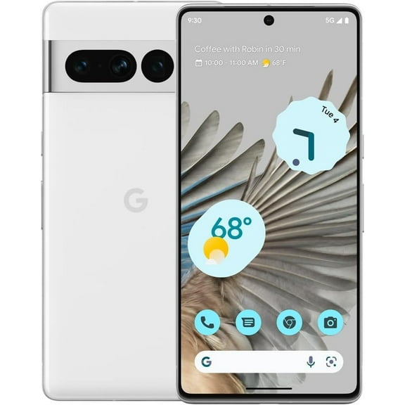 Restored Google Pixel 7 Pro 5G, 128GB, Snow - Unlocked (Refurbished)
