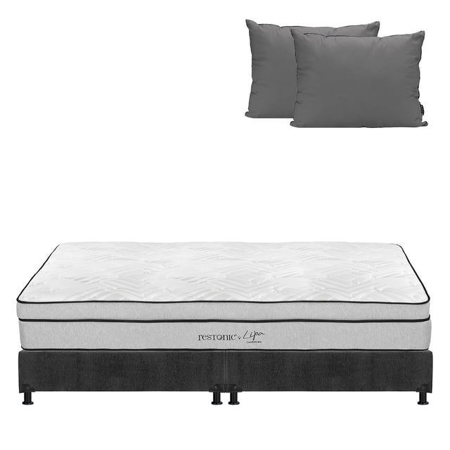 Colchón King Size Lipa + Box + Almohada 2Pack