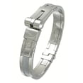 thumbnail image 1 of Rising Time SB-4037-SIL Steel Bangle with Carbon Fiber, 1 of 1