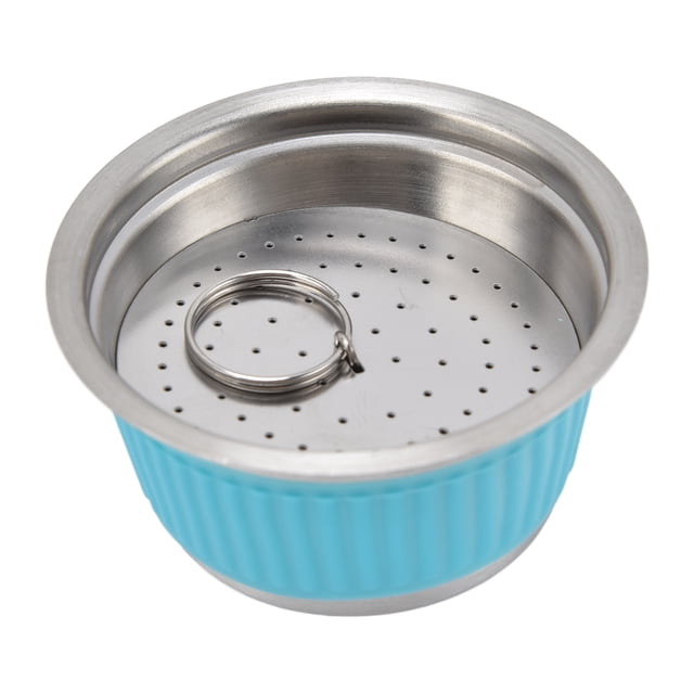 Ensemble de Café Rechargeable, Filtre à Café Sain Protection Environnementale Robuste pour Maison Bleu, Orange, Couleur Café