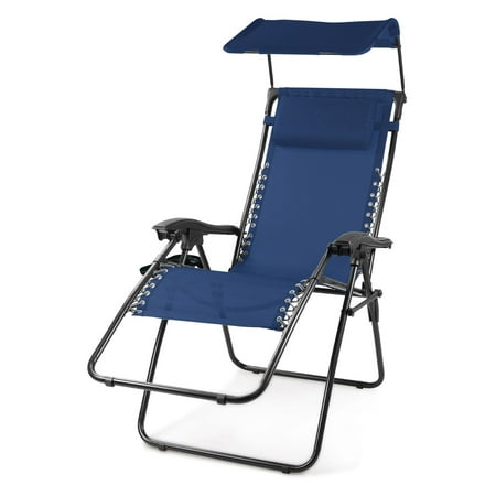Oniva Serenity Reclining Lawn Chair With Sunshade Oniva Serenity Reclining Lawn Chair With Sunshade