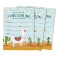 thumbnail image 1 of Inkdotpot Pack Of 30 Llama Kids Birthday Invitations, Boys or Girls Fill-In Style Invite, Children or Toddlers Baby First or 1st Bday Alpaca Cactus Fill In the Blank Invite Cards, 1 of 1