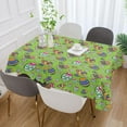 thumbnail image 5 of Coolnut Cute Easter Eggs Tablecloth Rectangle Colorful Table Cloth Large Square Table Cover for Dining Kitchen Party 54"x54" Decor Gift, 5 of 7