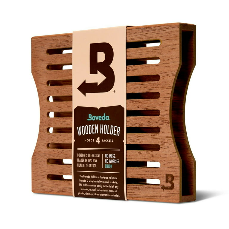 Boveda Cedar Wooden Humidity Pack For Cigar Humidor - For Use With Four Size 60 Boveda Side-by-Side (Sold Separately) - Includes and Removable Mounting Kits – 1 Count - Walmart.com