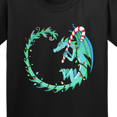 thumbnail image 4 of Inktastic Christmas Dragon with Candy Cane Youth T-Shirt, 4 of 5