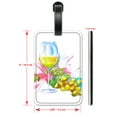 thumbnail image 2 of White Wine Painting - Luggage ID Tags / Suitcase Identification Cards - Set of 2, 2 of 5