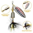 thumbnail image 2 of Fishing Lure Spinnerbait Kit with Tackle Box, 8 Pcs/10 Pcs Bass Trout Perch Salmon Hard Metal Rooster Tail Fishing Lures Kit, 2 of 7