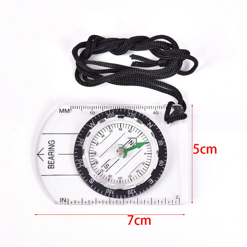 1pc Outdoor Hiking Camping Compass Map Scale Ruler Multifunctional Equipmej$ 