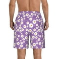 thumbnail image 3 of Yiaed Daisies Flowers Print Men's Swim Trunks with Lining Quick Dry Sports Shorts Beach Shorts Boardshorts-3X-Large, 3 of 5