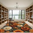 thumbnail image 2 of ODIKA 4'x6' Machine Washable Non-Slip Area Rug, Vintage Burnt Orange High Traffic Rug, Orange, 953418, 2 of 7