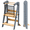 Grey & Nature, variant on Homlux Foldable Toddler Kitchen Tower, Wooden Step Stool with 3 Adjustable Heights, Toddler Standing Tower with Safety Net (Blue & White)
