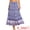 Blue Purple, variant on DARING DIVA Women's Floral Ruffle A Line Tiered Maxi Skirts X-Small Dark Blue