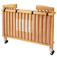 thumbnail image 2 of L.A. Baby Full Size Wood Folding Crib Natural, 2 of 5