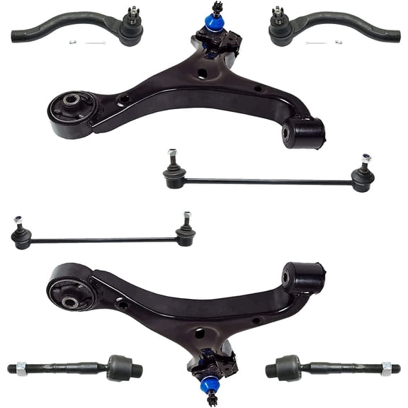 Detroit Axle - Front Lower Control Arms w/Ball Joints Sway Bar Links Inner & Outer Tie Rods Replacement for 2013-2015 Honda Civic (Automatic Transmission Only)