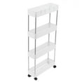 thumbnail image 4 of Storage Rack, 4 Tier Storage Organizer Shelves Strong Load-bearing Movable  For Office For Bedroom For Kitchen For Bathroom, 4 of 8