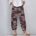 thumbnail image 2 of SONXAHE Women's Geometric Print Harem Pants Elastic Waist Loose Fit Casual Daily Trousers, 2 of 3
