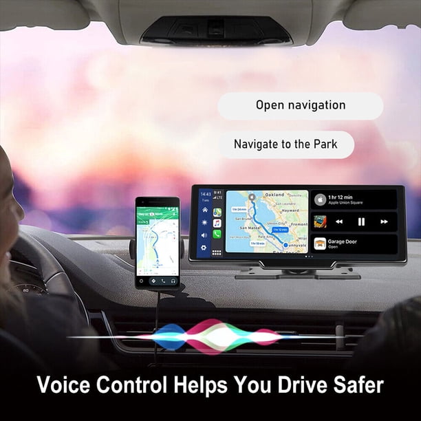 Reproductor multimedia inteligente Dash Cam Car DVR HD Wireless Carplay Android Auto Car MP5 Player (tarjeta 64G TF)