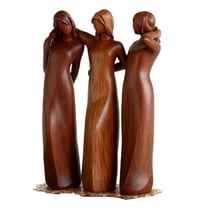 Sisters by My Side Three Sisters Sculpture, Vintage Hand-Painted Resin Sister Figurines, Celebrates Friendship & Sisterhood, Best Friend Birthday Gifts for Women, Collectible Home Decor Memento