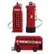 thumbnail image 4 of Llavero de recuerdo de Londres - 3 llaveros con forma de autobús, cabina telefónica y buzón británicos - Llavero de recuerdo de viaje para amigos y familiares, 4 of 7