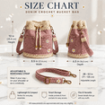 thumbnail image 5 of Denim Crochet Bucket Bag, Drawstring Crossbody Shoulder Purse, Boho Jean Handbag with Daisy Embroidery and Adjustable Strap, 5 of 8