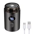 thumbnail image 1 of Mini afeitadora eléctrica con bolsillos para hombres, cabezal de afeitado grande flotante, afeitado rápido, impermeable IPX7, mini afeitadora portátil, USB C Charge LED Power Display Mini recortadora, 1 of 5