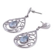 thumbnail image 2 of NOVICA Blue topaz dangle earrings, 'Inspired Elegance', 2 of 7