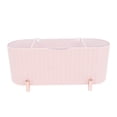 thumbnail image 2 of Dispensador De Soporte Qtip, Tapa Transparente, Soporte Para Bolas De Algodón, Multifuncional, Antipolvo, Elegante, Acanalado, Rosa, Rectangular, Para Baño, Hisopo De Algodón,, 2 of 7