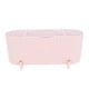 thumbnail image 2 of Organizador De Bolas De Algodón, Dispensador De Soporte Qtip Rosa, 3 Compartimentos, Elegantes Botes De Baño Acanalados, Tapa Transparente, Multifuncional Para Hisopo De Algodón, 2 of 7