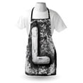 thumbnail image 3 of Letter L Apron Typography Composite L Alphabet Letter Name Baroque Knights Iron Words Writing Design, Unisex Kitchen Bib Apron with Adjustable Neck for Cooking Baking Gardening, Grey, by Ambesonne, 3 of 3