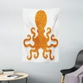 thumbnail image 1 of Kraken Tapestry, Cute Spotty Octopus Pattern in Vivid Colors Marine Monster Kids Nursery Theme Print, Wall Hanging for Bedroom Living Room Dorm Decor, 40W X 60L Inches, Orange, by Ambesonne, 1 of 2