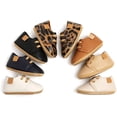 thumbnail image 5 of Baby Boys Girls Moccasins Oxford Sneakers PU Leather Rubber Sole Infant Loafers Anti-Slip Toddler First Walkers Crib Dress Shoes, 5 of 6