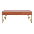 thumbnail image 5 of SAFAVIEH Pine Modern Solid Two-Drawer Coffee Table, Natural/Gold, 5 of 12