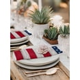 thumbnail image 6 of Cloth Napkins Set of 2 - 20x20 Inches, Wooden American Flag Washable Reusable Table Napkins, Independence Day Star Striped Flag Soft & Absortbent Dining Napkin for Party Wedding Hotel Restaurant, 6 of 8