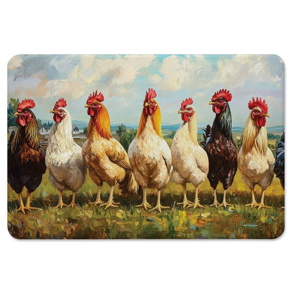 Highland Home Chicken Brood 30" x 20" Comfort Kitchen Floor Mat