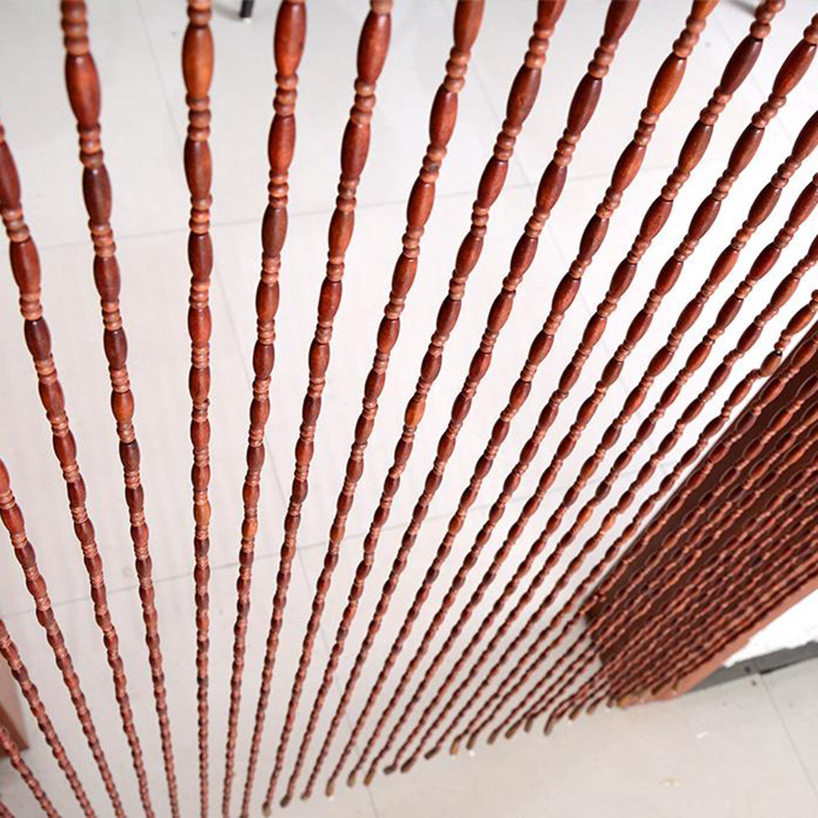 Bamboo Wood Beaded Curtain for Doors, Hanging Room Divider, Decorative Privacy Screen, Handmade Curtain for Balcony/Patio Door
