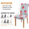 thumbnail image 5 of Charming Strawberry Dining Chair Covers Set of 4 Fresh Red Berry Design Washable Polyester Stretch Slipcovers Removable Protector for Sweet Kitchen Decor, 5 of 6