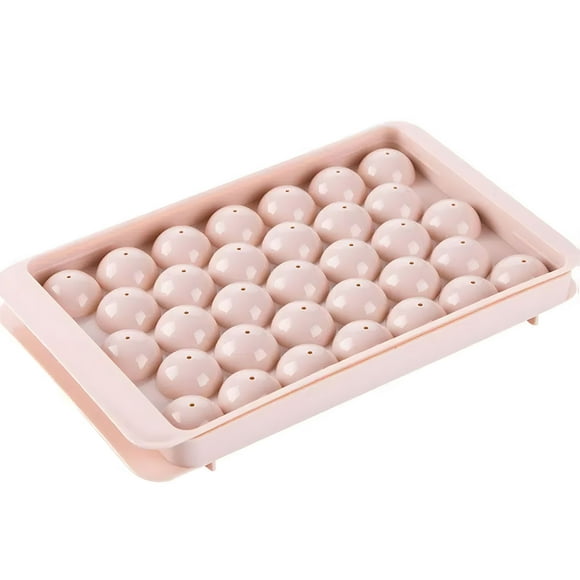 Pink PP Ice Cream Mold for Home Use, DIY Popsicle Maker with Storage Box, Includes 1 Piece Freezer Tray, Note: Minor Color Variation and Slight Hole Punching Deviation May Occur (Does Not Affect