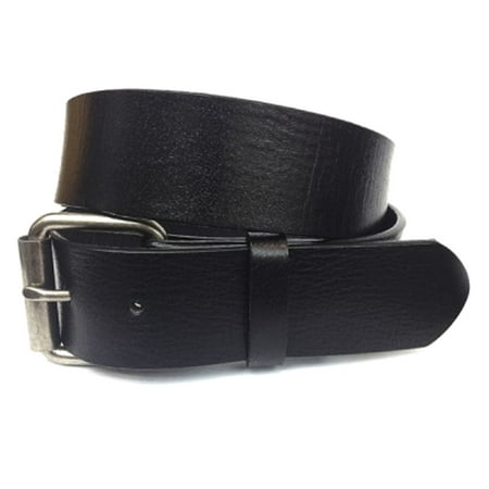Men's Simple Yet Stylish Genuine Leather Belt Strap in Black, Size