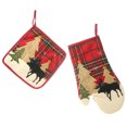 thumbnail image 3 of Kitchen 2PCS Pot Holders, Cotton Pot Holders for Kitchen, Red Pot Holders Heat Pad, Cooking Hot Pads Gloves(Christmas ）, 3 of 5