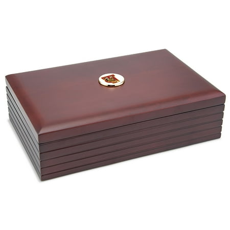 

Brown Tuskegee Golden Tigers 6 x 9 Rosewood Desk Box