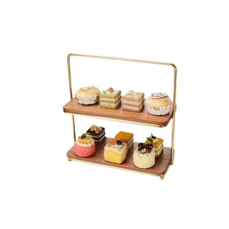 Wooden Cake Stand 3 Tier Dessert Tray for Serving Pastries & Fruits