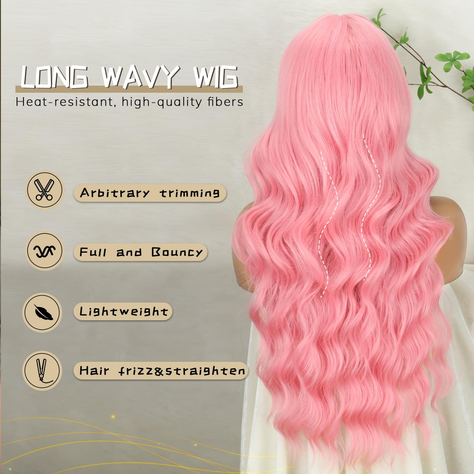 High quality wigs pink online
