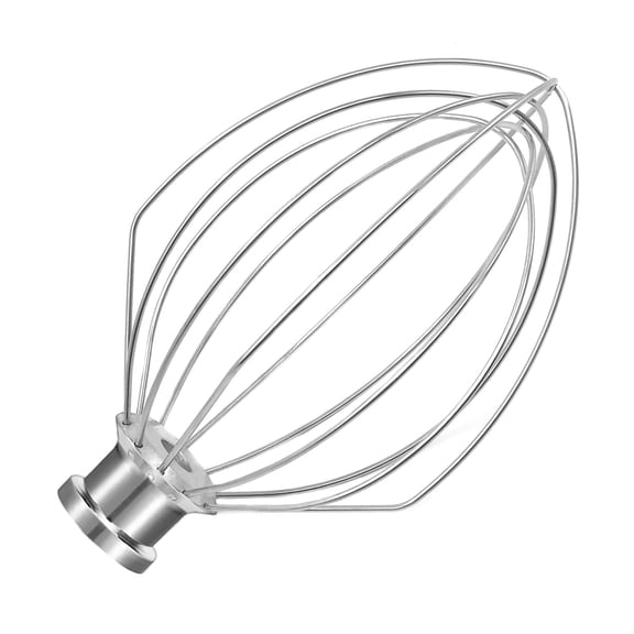 K5A Stainless Steel Whisk for KitchenAid 5 Qt Bowl-Lift Stand Mixer, 6 Wire Whip Compatible with K4/5, K5SS, KSM5, KG25, KF26, KP50, KSM6573, KSM6521 Heavy Duty, 18/8 Stainless Steel, Dishwasher Safe